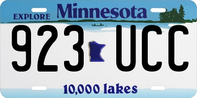 MN license plate 923UCC