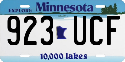 MN license plate 923UCF