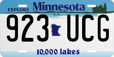 MN license plate 923UCG