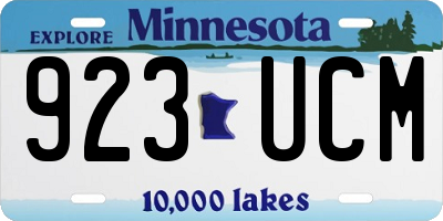 MN license plate 923UCM