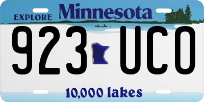 MN license plate 923UCO