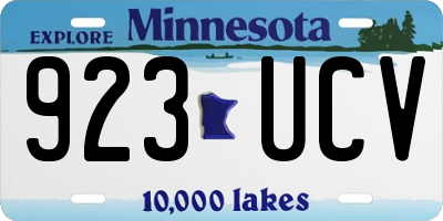 MN license plate 923UCV