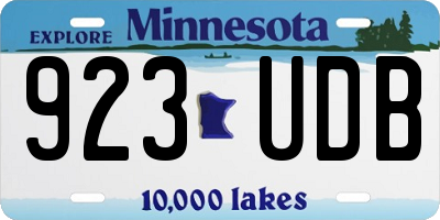 MN license plate 923UDB
