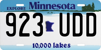 MN license plate 923UDD
