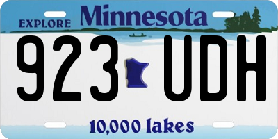 MN license plate 923UDH