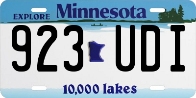 MN license plate 923UDI