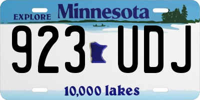 MN license plate 923UDJ