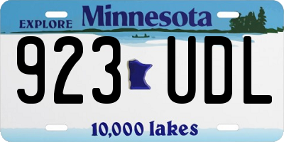 MN license plate 923UDL