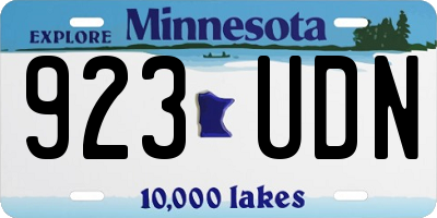 MN license plate 923UDN