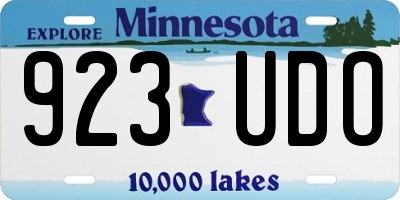 MN license plate 923UDO