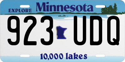 MN license plate 923UDQ