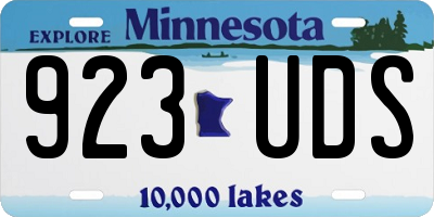 MN license plate 923UDS