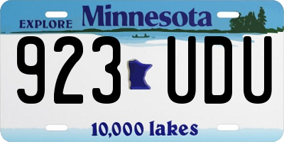 MN license plate 923UDU