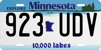 MN license plate 923UDV