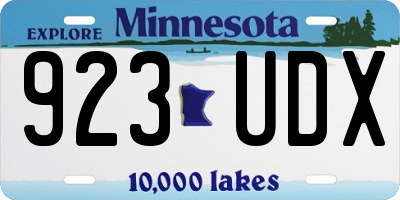 MN license plate 923UDX