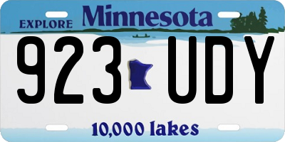 MN license plate 923UDY