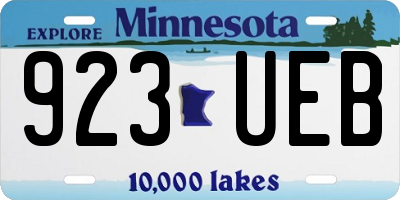 MN license plate 923UEB