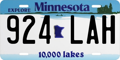 MN license plate 924LAH