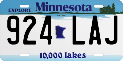 MN license plate 924LAJ