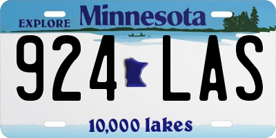 MN license plate 924LAS