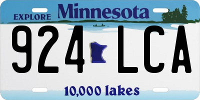 MN license plate 924LCA