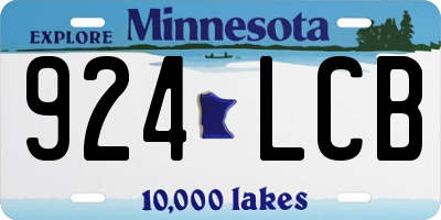 MN license plate 924LCB