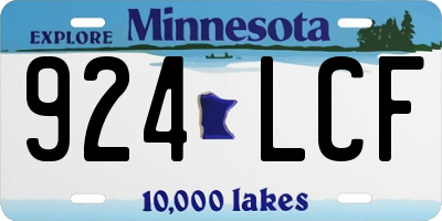 MN license plate 924LCF