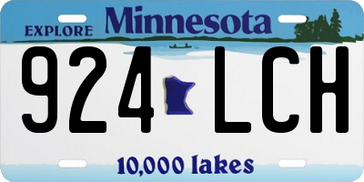 MN license plate 924LCH