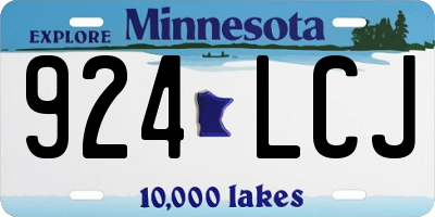 MN license plate 924LCJ