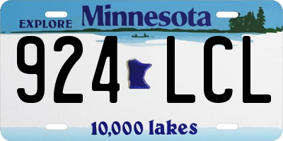 MN license plate 924LCL