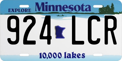 MN license plate 924LCR