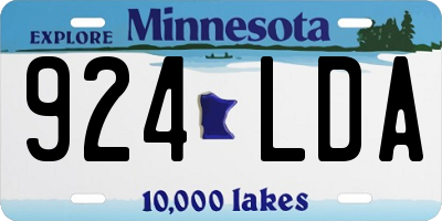 MN license plate 924LDA