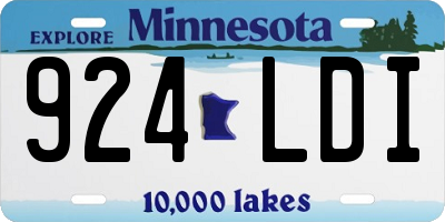 MN license plate 924LDI