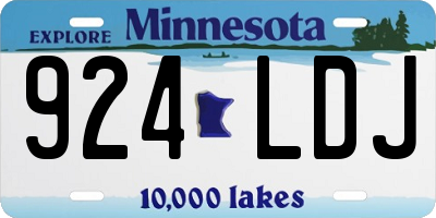 MN license plate 924LDJ