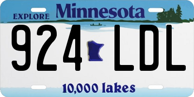 MN license plate 924LDL