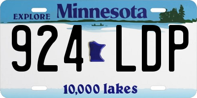 MN license plate 924LDP