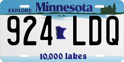 MN license plate 924LDQ