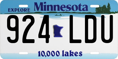 MN license plate 924LDU