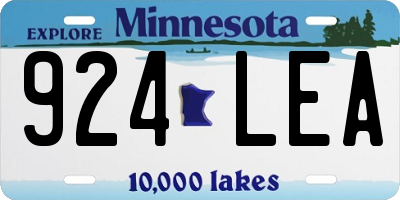 MN license plate 924LEA