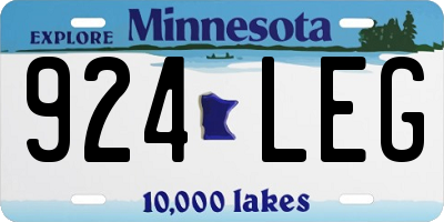 MN license plate 924LEG