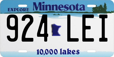 MN license plate 924LEI