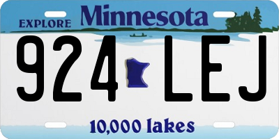 MN license plate 924LEJ