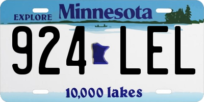 MN license plate 924LEL