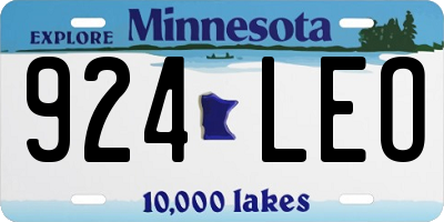 MN license plate 924LEO
