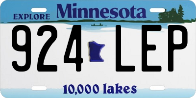 MN license plate 924LEP