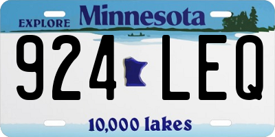 MN license plate 924LEQ