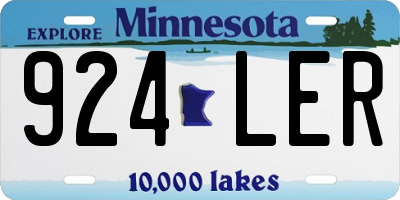 MN license plate 924LER