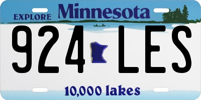 MN license plate 924LES