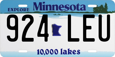 MN license plate 924LEU