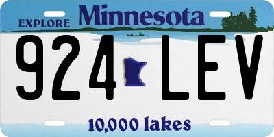 MN license plate 924LEV